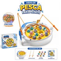Juego de Mesa para Niños Juego de Pesca Eléctrico 15 Peces