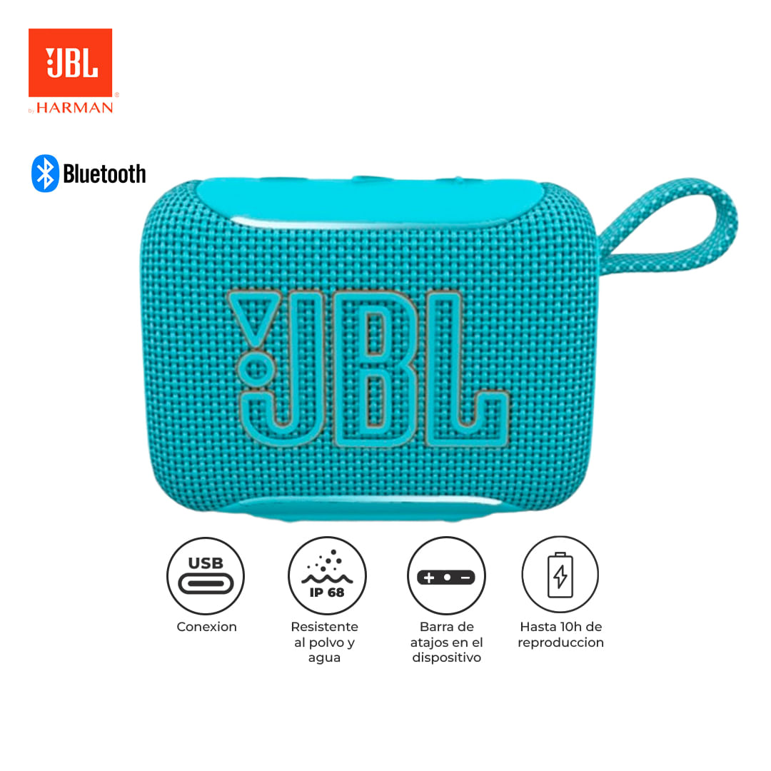 Parlante Bluetooth JBL Go 5 IP68 10Hrs Auracast Portátil Turquesa