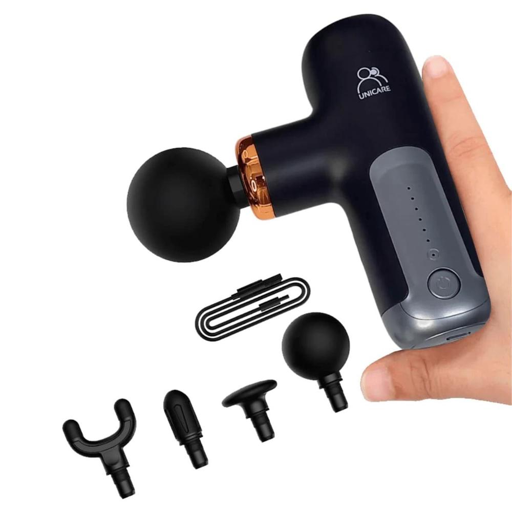 Pistola de Masaje Muscular Compacta UNICARE BLD-307 6 Niveles USB-C