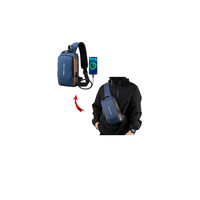 Mochila de Pecho Antirrobo FASHION Azul
