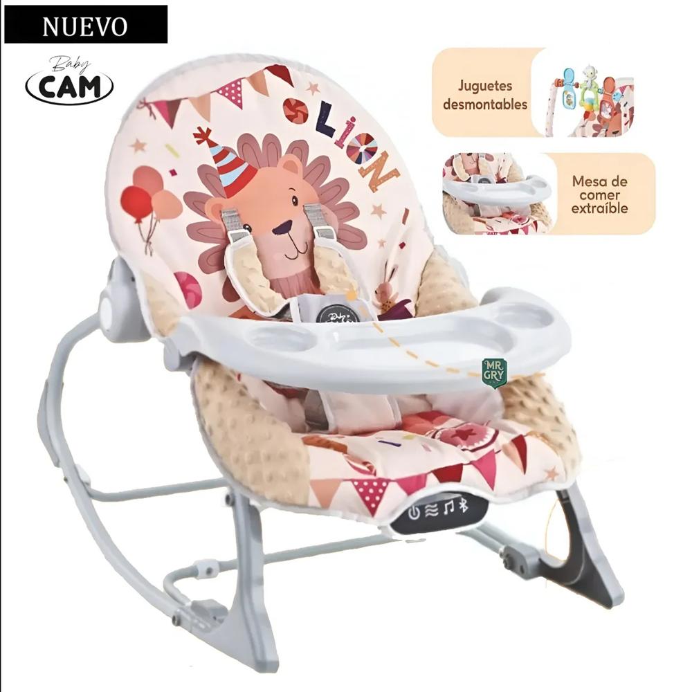 Silla Mecedora Baby Bouncer Musical Beige