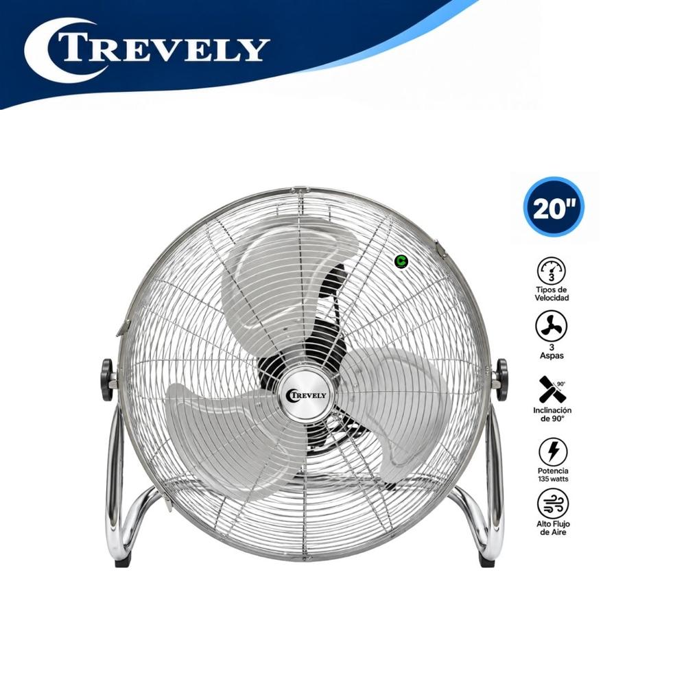 Ventilador Industrial de Piso Trevely VT-208 de 20 Pulgadas 135 W
