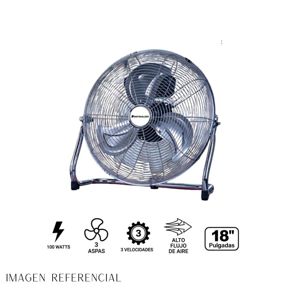 Ventilador de Piso de 18 NATIONALIZER 100 w