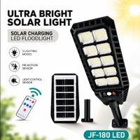 Reflector Farola Luz LED con Panel Solar Lampara Iluminación Solar 300W  Soporte