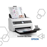 Escáner Epson DS-730N Dúplex 40 ppm ADF 100 Hojas Ethernet