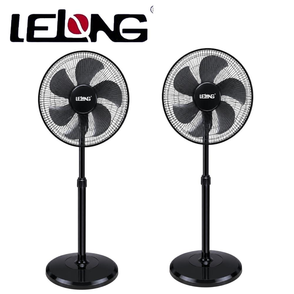 Pack 02 Ventiladores Lelong 18 pulg  100 watts 07 aspas Negro
