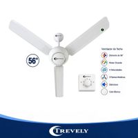 Ventilador Trevely de Techo 90W 5 Velocidades VT-5680