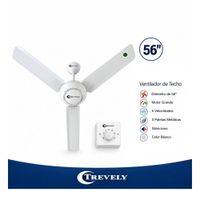 Ventilador Trevely de Techo 90W 5 Velocidades de 56 Pulgadas VT-5680