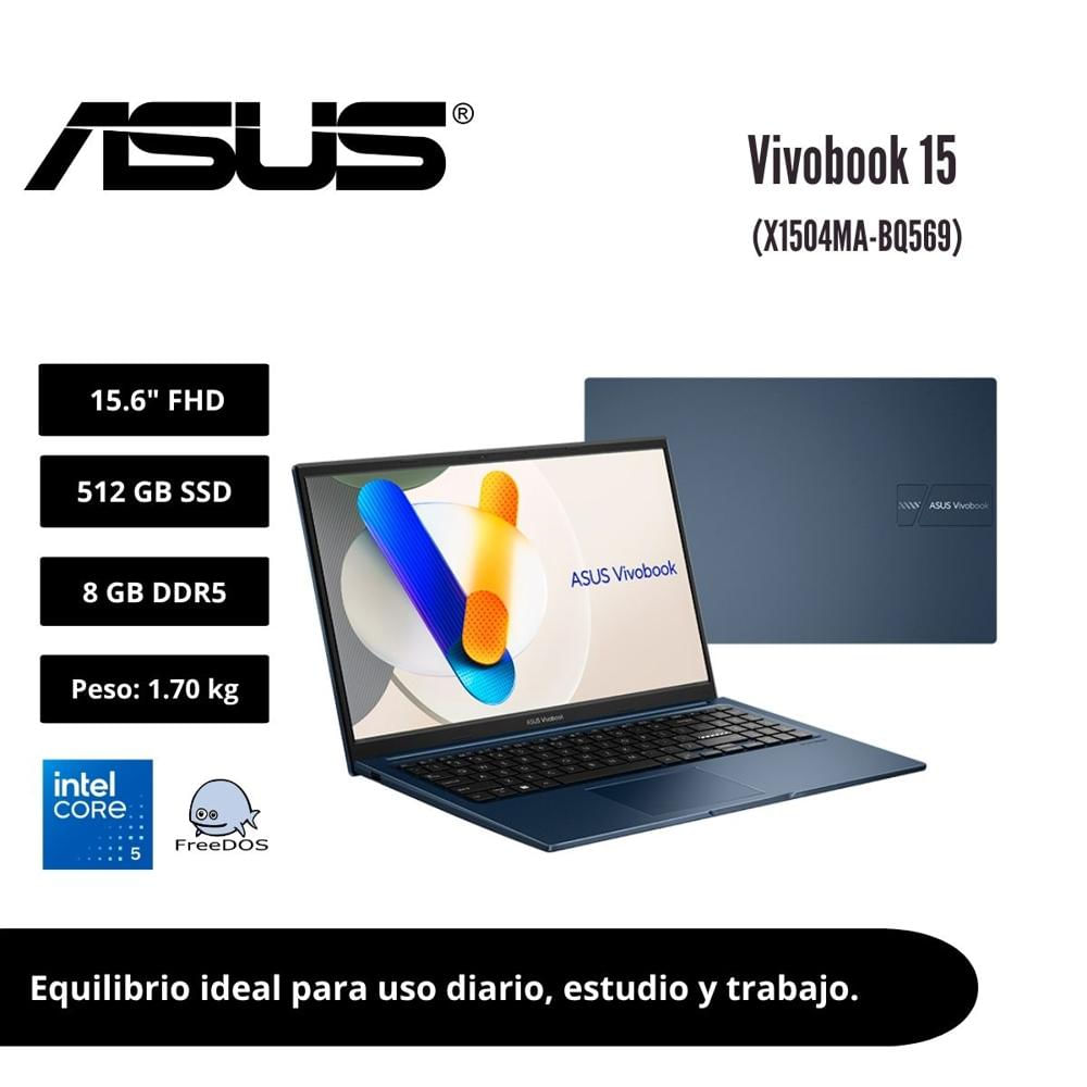 ASUS VIVOBOOK 15 15.6 FHD IPS INTEL CORE 5 320 8GB 512GB