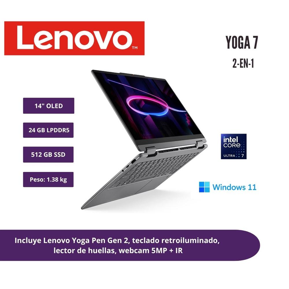 LENOVO YOGA 7 2-EN-1 14 2.8K OLED TÁCTIL INTEL CORE ULTRA 7 355 24GB 512GB W11