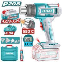 PISTOLA CALOR 20V 30-580C LCD 100-200 L-MIN 2X4.0AH - ACC MALETIN INDUSTRIAL