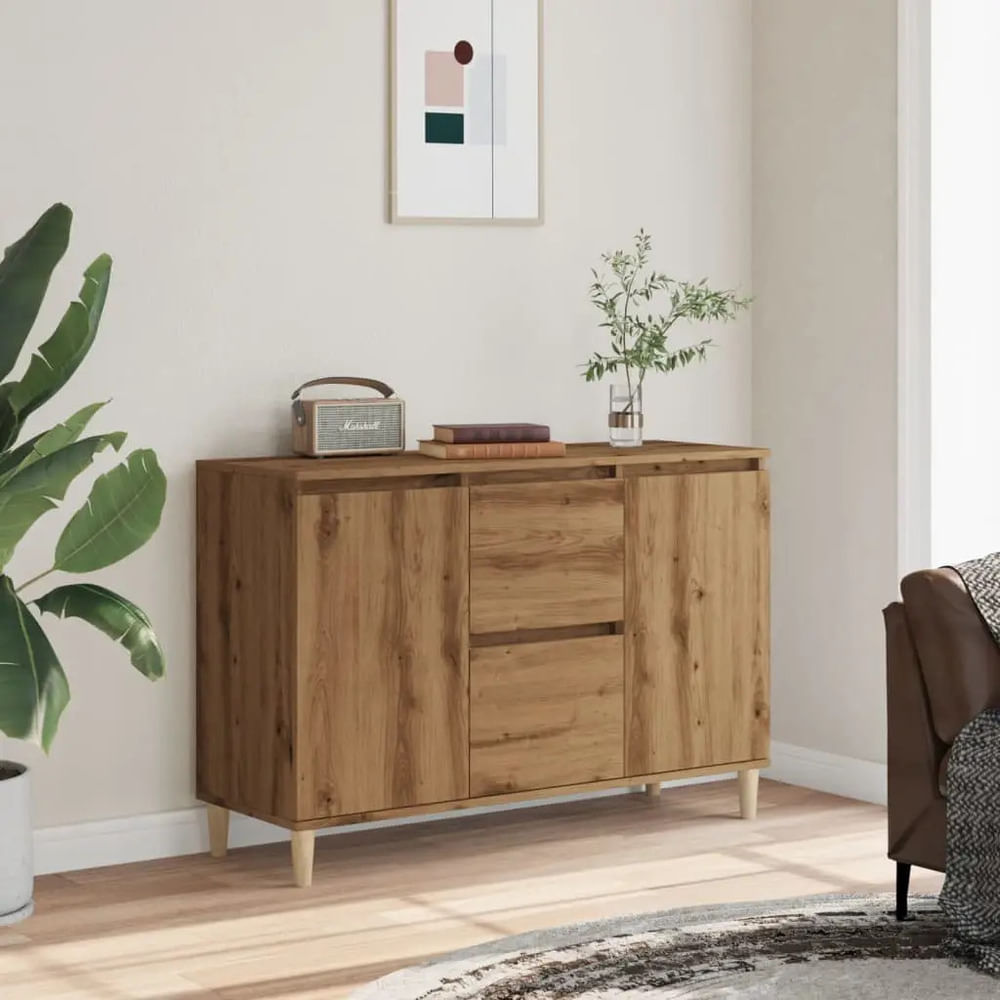 Aparador Moderno Rústico Machado Duna 102 cm RyR MUEBLES