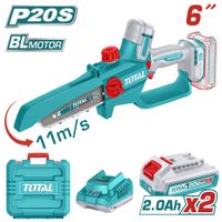 SIERRA DE CADENA LI-ION 20V 6 PULGADAS 15CM 11M-S 2X2.0AH - MALETIN