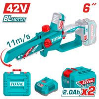 SIERRA DE CADENA LI-ION 42V 6 PULGADAS BLMOTOR 2X2.0AH - MALETIN INDUSTRIAL