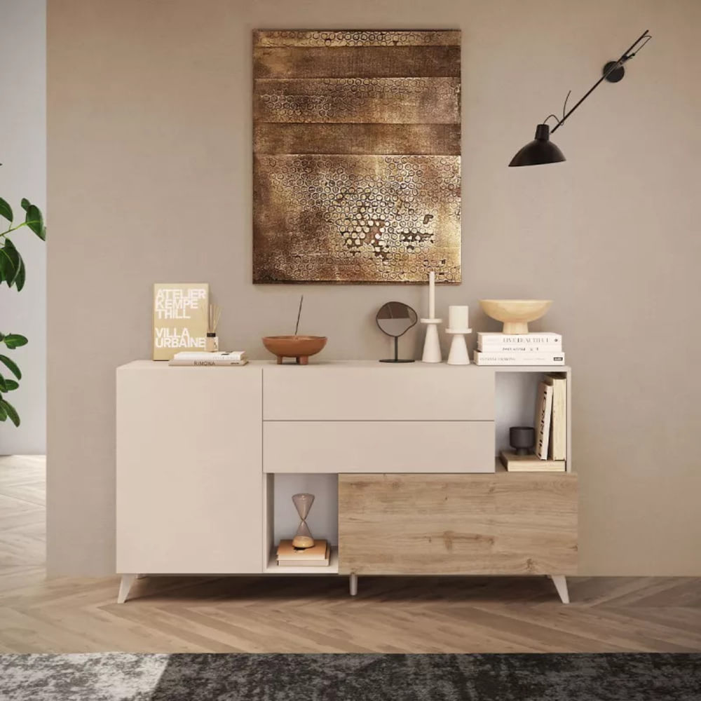 Aparador Moderno García 2 Puertas 2 Cajones Capri y Duna RyR MUEBLES