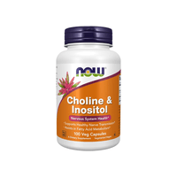 NOW Foods Colina e Inositol Suplemento Alimenticio 100 Cápsulas