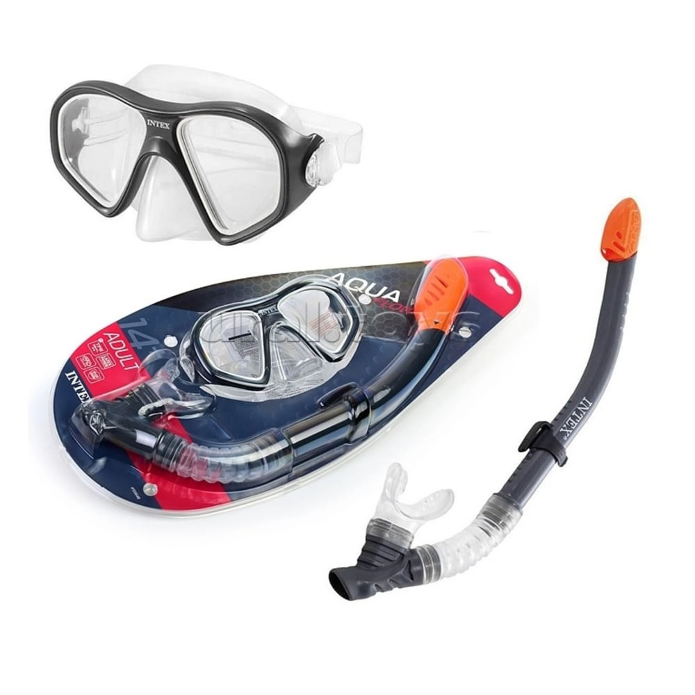 Buceo Piscina Mar Gafas Y Snorkel Plomo x 2 Und