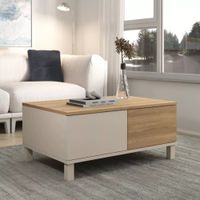 Mesa de Centro Moderna Loren 2 Cajones Capri y Duna RyR MUEBLES