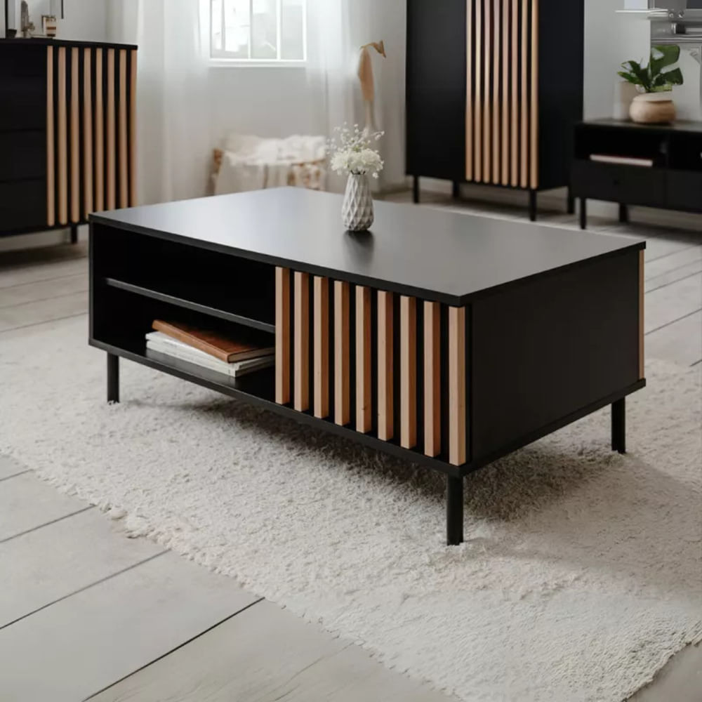 Mesa de Centro Moderna Marina Negro RyR MUEBLES