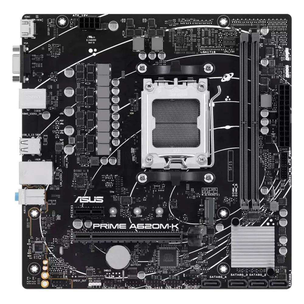 Placa Madre ASUS Prime A620M-K AM5 DDR5 Micro ATX Negra