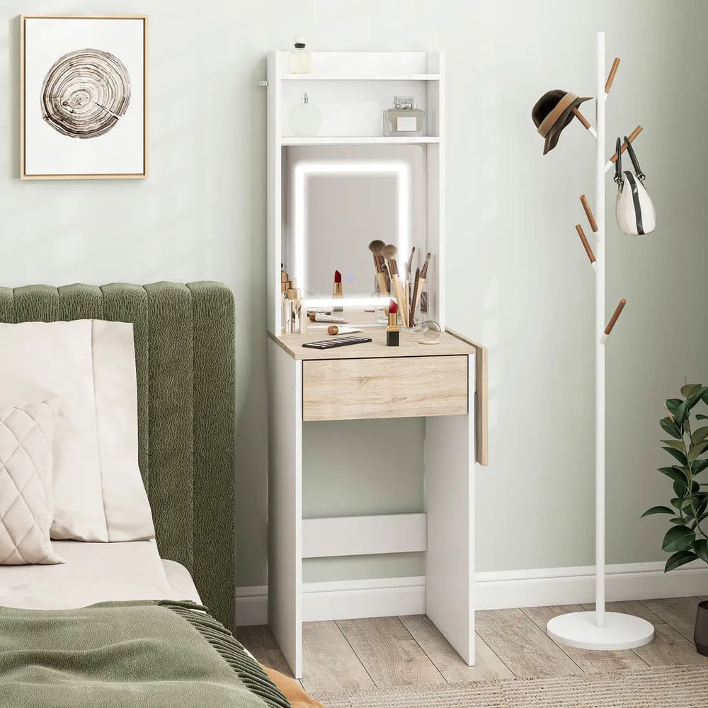 Tocador Compacto Moderno Jazmin Blanco y Duna RyR MUEBLES