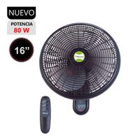 Ventilador De Pared Bossko BK-8210PD Con Control Remoto Negro-90 watts