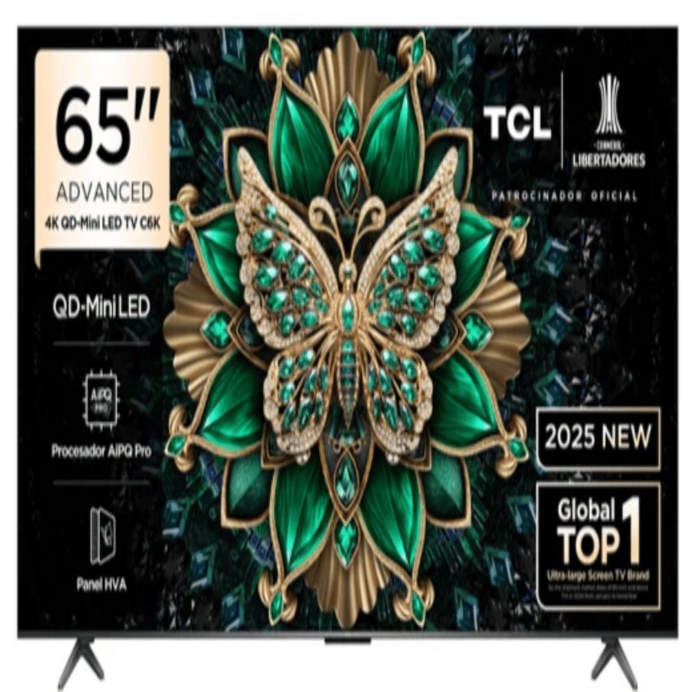 TELEVISOR TCL 65 PULGADAS SMART TV QD MINILED 4K UHD GOOGLE TV 144HZ 65C6K PROMOCION NUEVO MODELO
