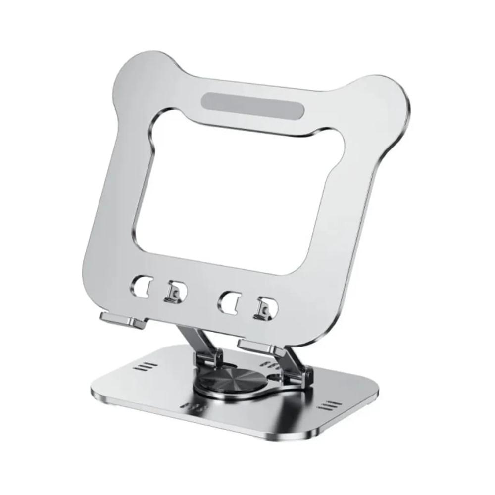 Soporte para Laptop Giratorio 360° de Acero de Carbono Ajustable - Plateado