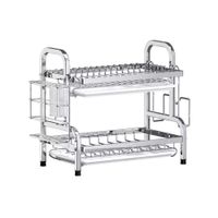 Escurridor organizador de Platos de Acero inoxidable con accesorios