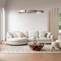 Sofá Seccional Formas Home Hamil Beige Claro