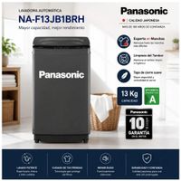 Lavadora Panasonic NA-F13JB1BRH 13 Kg Carga Superior Gris Oscuro