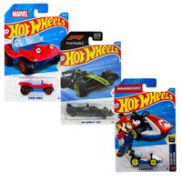 How Wheels 3-Pack Mario Spider Kick Autos a Escala