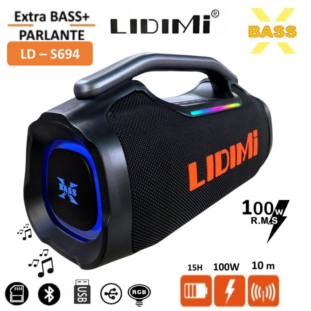 Parlante Bluetooth Lidimi Super 100W LD-S694 USB LED RGB