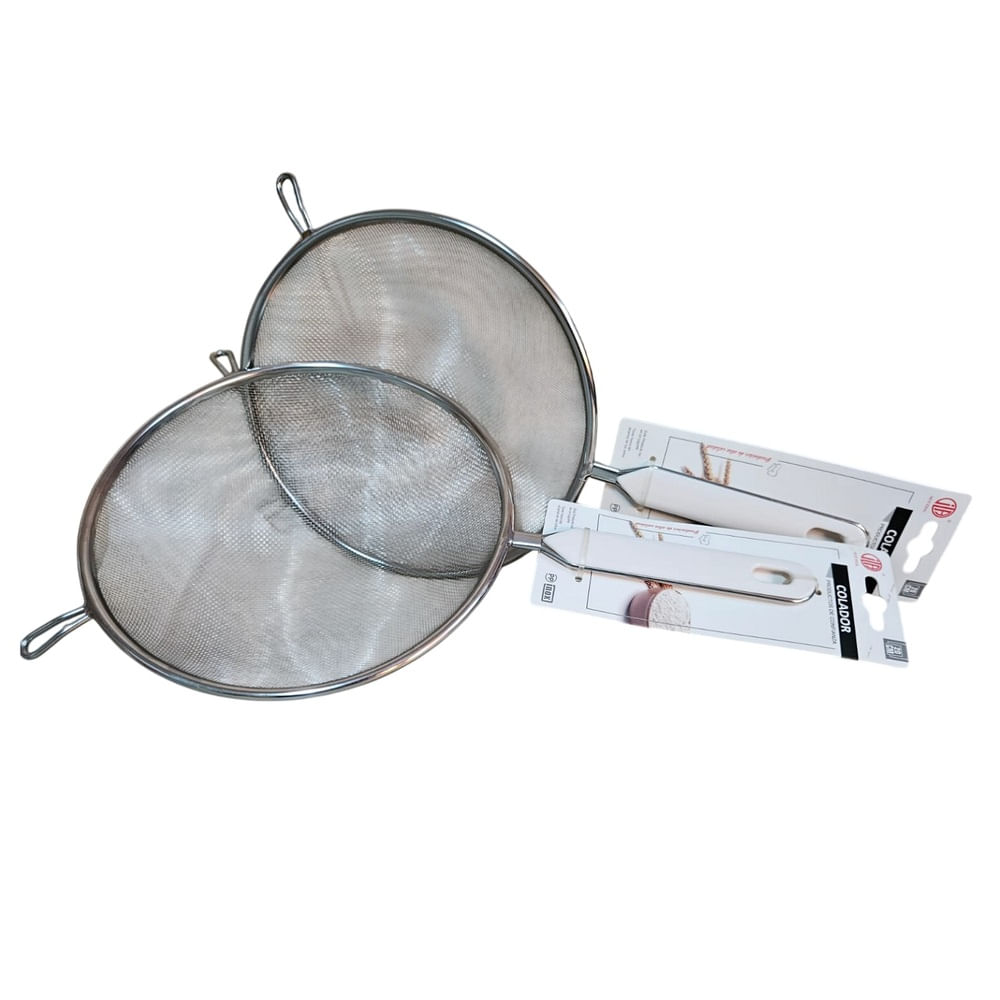 Colador De Acero Inoxidable 20 Cm De Diámetro Utensilio De Cocina x 2 Und