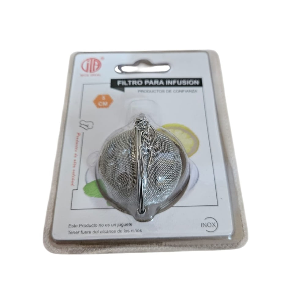 Infusor Para Te Filtro 5 Cm Acero Inoxidable Color Gris