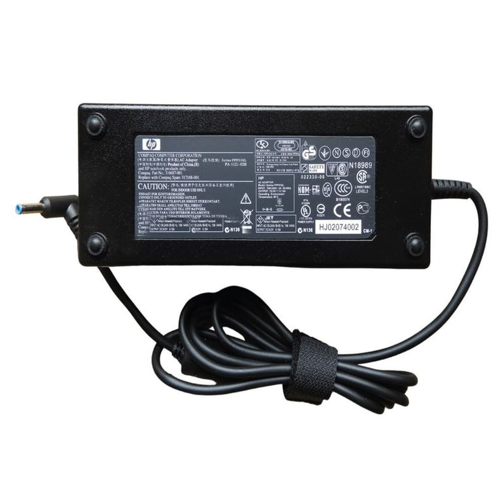 Cargador Para Laptop Compatible Con HP 19-5V 6-15A-Punta Azul
