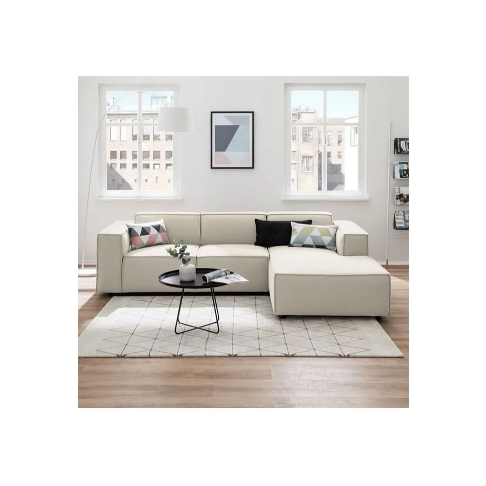 SECCIONAL CALIFORNIA - cama color crema + 2 cojines de regalo