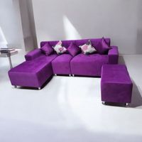 SOFA SECCIONAL L-CAMITA 3 CUERPOS 1 BANQUETA + 2 cojines de regalo