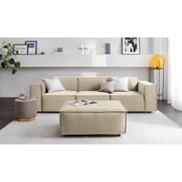 SECCIONAL ROMA 3 CUERPOS  -BEIGE + 2 COJINES DE REGALO