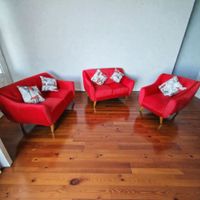 seccional vintage 3 2 1 ROJO + 3 cojines de regalo