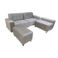 Sofa mueble seccional LONDRES COLOR beige oscuro + 2 COJINES DE REGALO