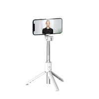 Palo Selfie Stick Celular Flash Tripode Bluetooth Blanco