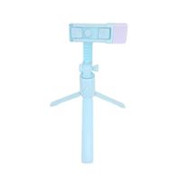 Palo Selfie Stick Celular Flash Tripode Bluetooth Celeste