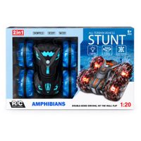 Auto RC Anfibio Stunt 4CH con Control Remoto Luces y Giro 360 grados - Escala 1.20