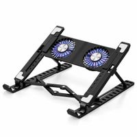 Soporte Plegable Refrigerante para Laptop con 2 Ventiladores LED Altura Ajustable X3
