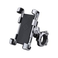 Soporte Metálico para Celular con Rotación 360 y Ajuste de Seguridad para Moto y Bicicleta