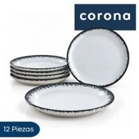 Set De 12 Platos Coupe Corona Para Tu Mesa