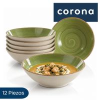Set Artisán 12 Bowls 21cm Corona Para Servir