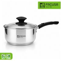 Cacerola Facusa N.° 16 De Acero Inoxidable Con Tapa