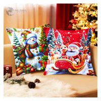 Juego 2 Fundas Navideñas para Cojín 45x45 cm Diseño Doble Cara Multicolor